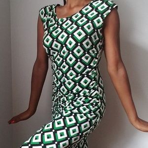 Faux Wrap Dress with Ruching